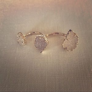 Naomi Double Ring in Metallic Gold!!!